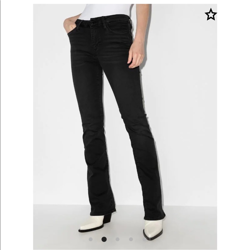 Frame denim Le mini boot black velvet boot cut jeans 23 xxs unworn NWIT